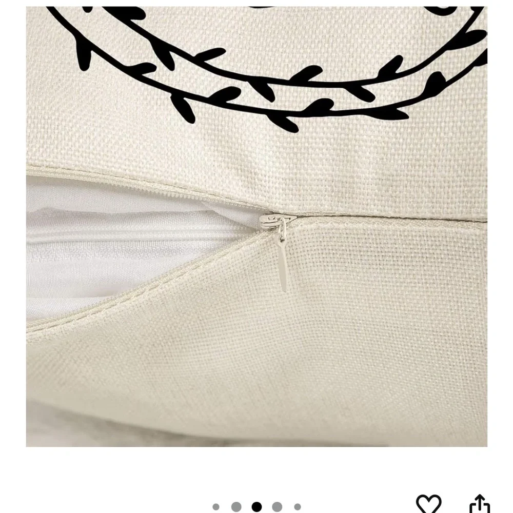 Decorative 'Give Thanks' Throw Pillow - Black and Cream